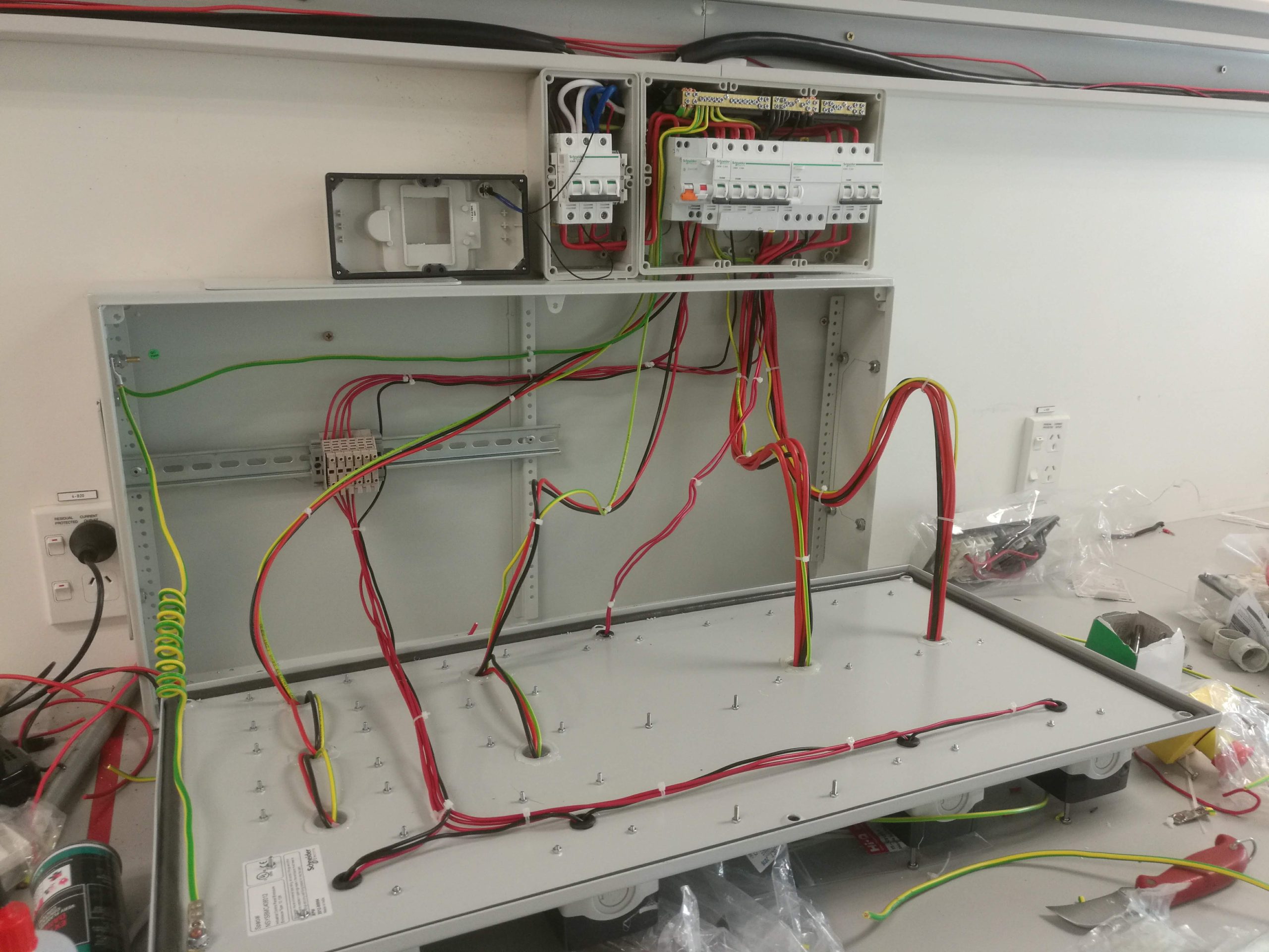 Industrial switchboard and control wiring