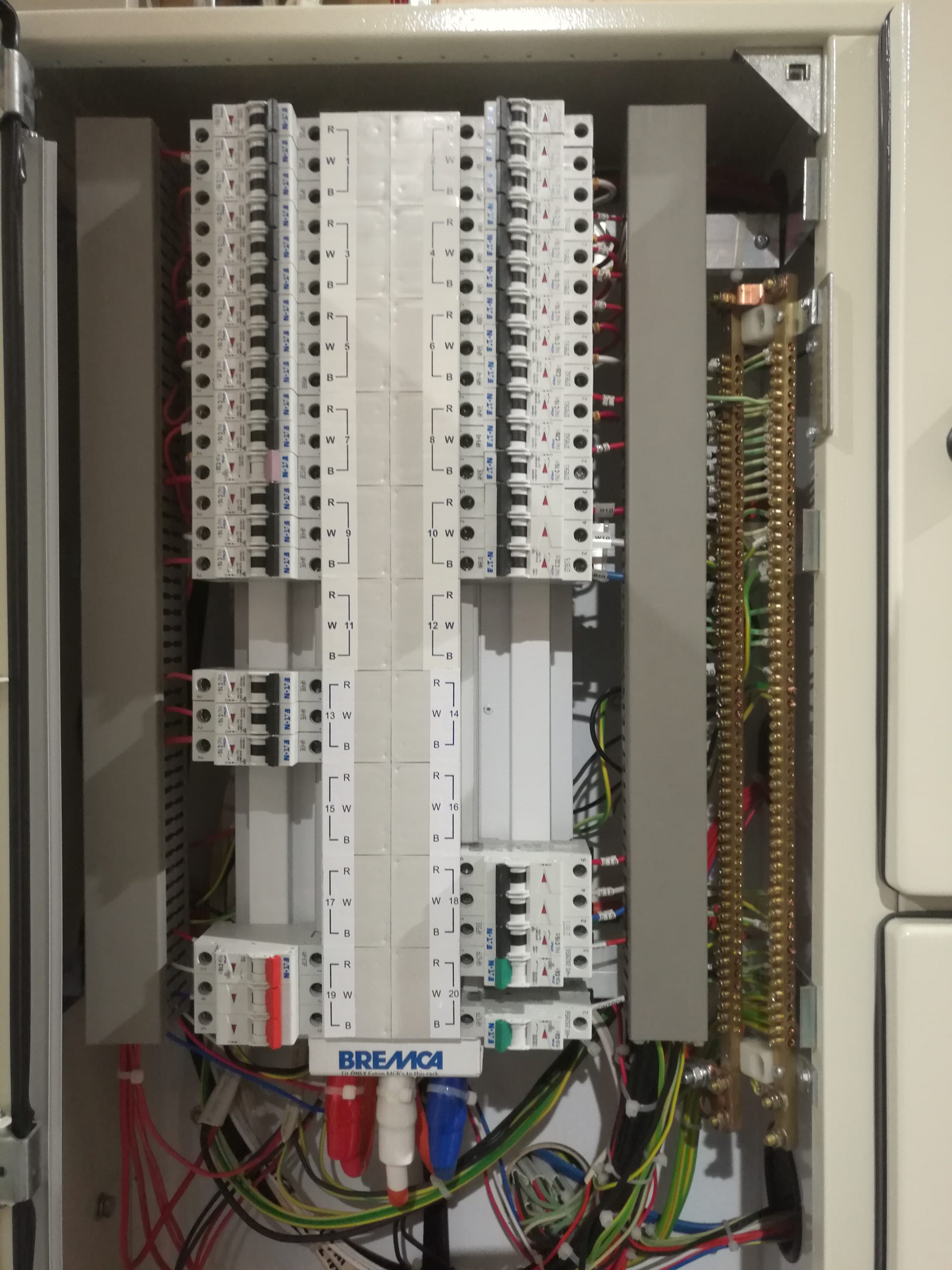Commercial switchboard work in progress