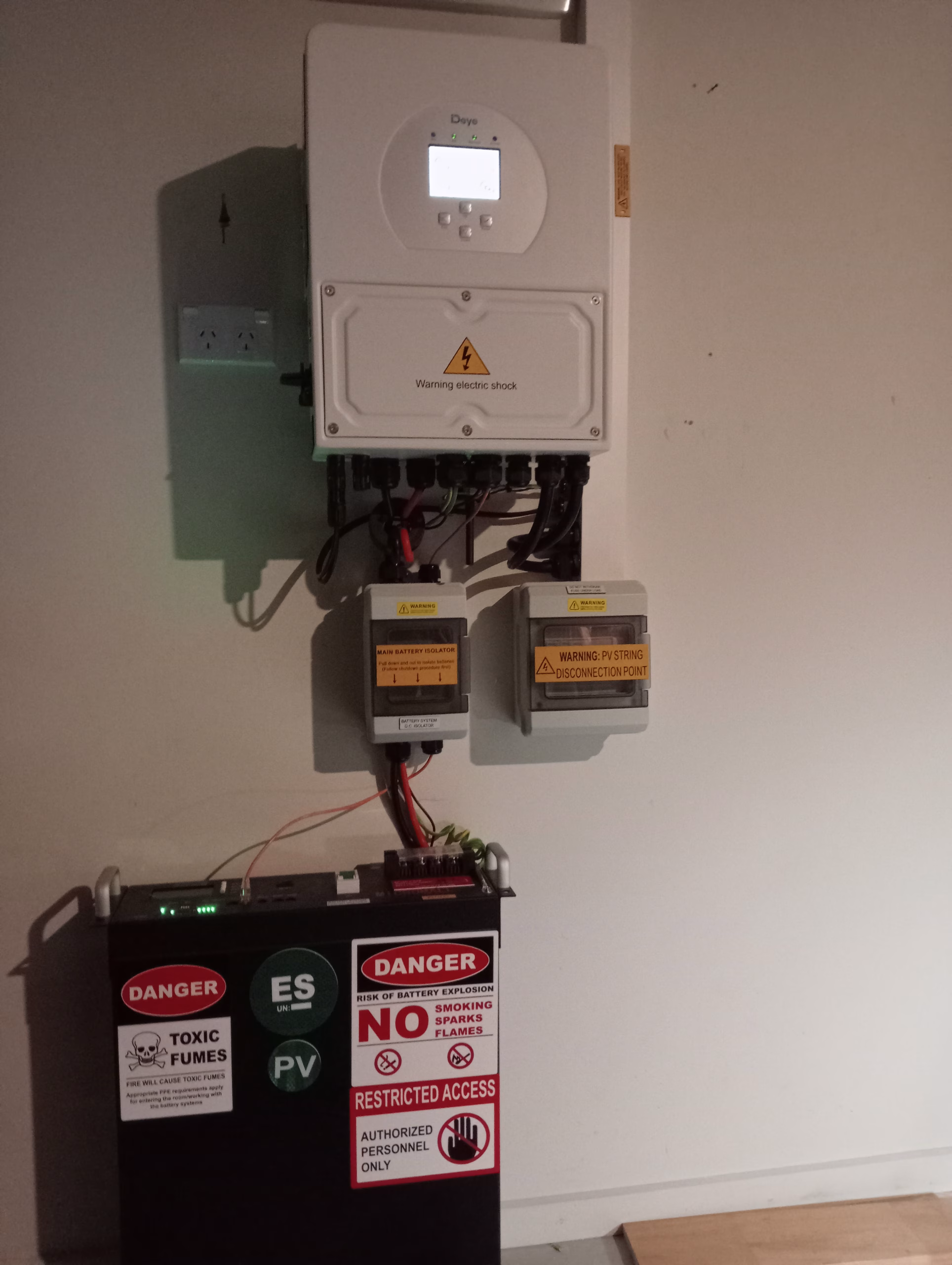 Solar panels installed by DaD Electrical at sunset